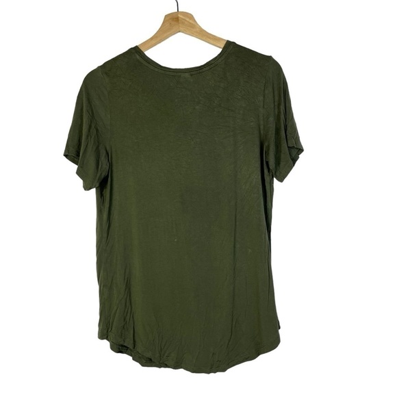 Old Navy Luxe Olive Green Crewneck Short Sleeve T-Shirt M - Picture 3 of 4